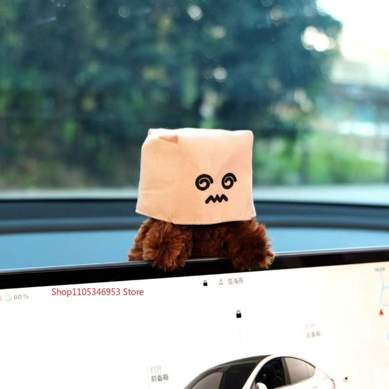 Plush Doll Car Interior Accessories Decorations Screen Car Dashboard trument Panel Display Screen Car Accessories Cute