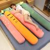 Cartoon Velvet Cute Fruits Bolster Pillow Cover Neck Back Lumber Support Long Body Cushion Cover Cylindrical Sleeping Pillowcase