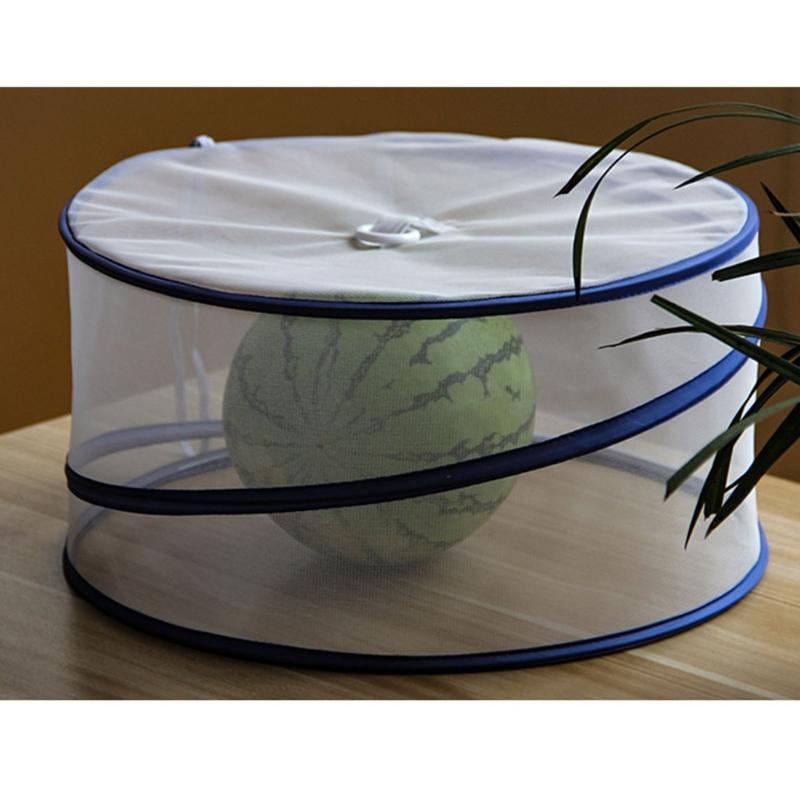 Serving Plate Net Covers Set of 3, Round Dish Tents with Spring Frame for Fruit Bowls, Side Dishes, Group Meals and Guest Tables during Service