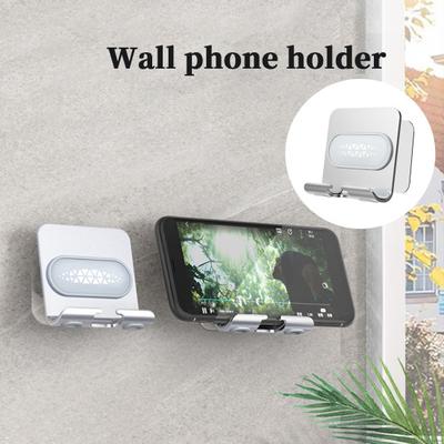 Držák na nástěnný telefon Úhel Bezděrovací Samolepící Nastavitelný Protiskluzový Multifunkční Stojánek Kovové dálkové ovládání ložnice