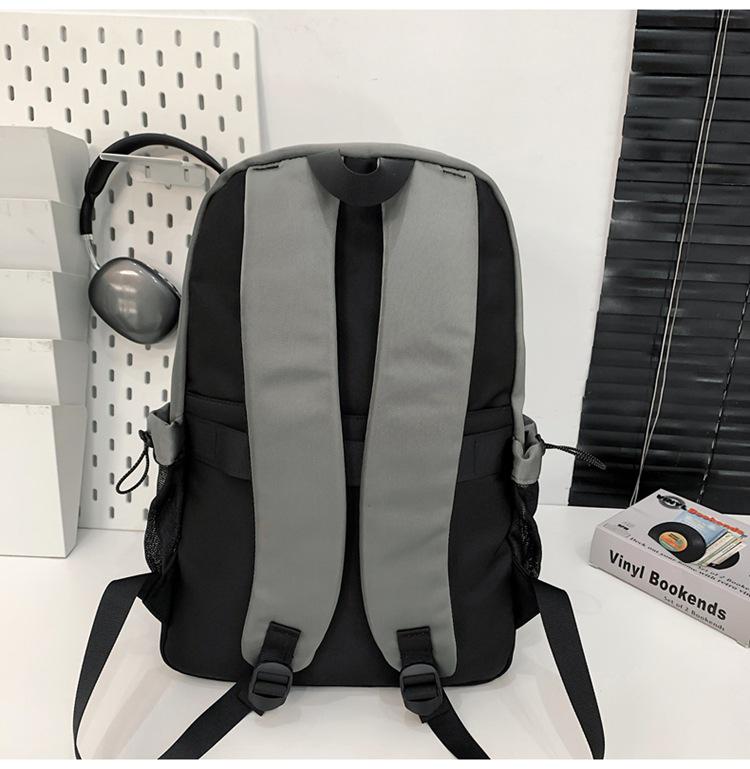 Herren College-Stil Rucksack mit Kordelzug und großem Fassungsvermögen - Sportliche Campus-Computer-Umhängetasche