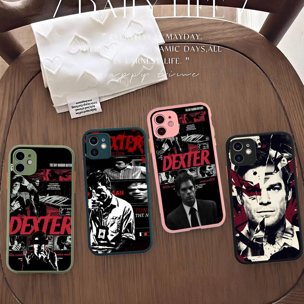 Dexter Morgan Phone Cases For IPhone 16 15 14 Plus 13 12 11 Pro Max Matte Oft Bumper Phone Cover