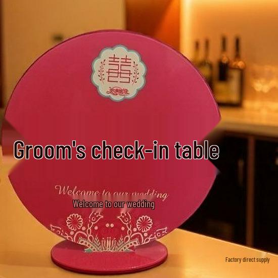Acrylic Creative Chinese Wedding Sign-In & Reception Gift Card
