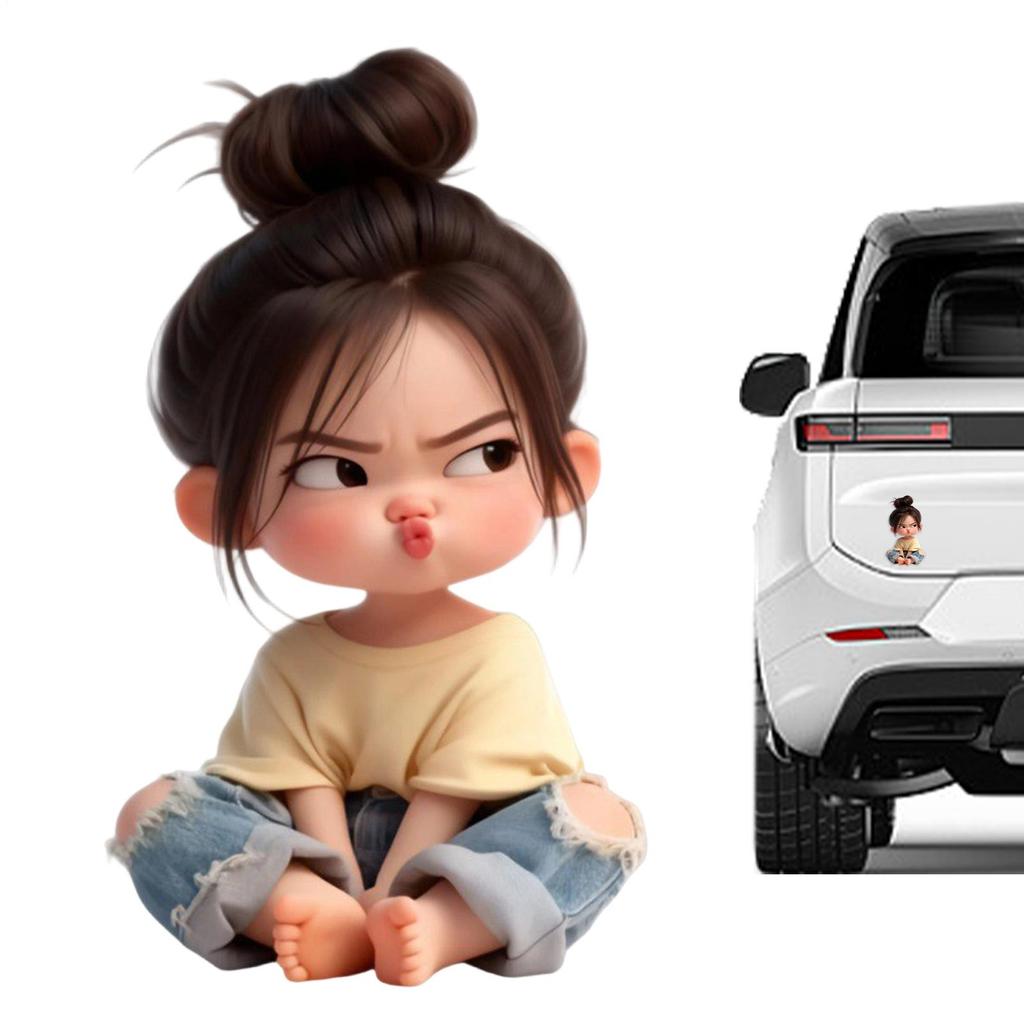 Car Body Sticker Cute Girl Pattern Flat Decoration Car Body Decal Decoration For Skateboard Vehicle Refrigerator Thermal Cup