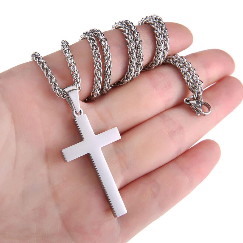 Cross Necklace Fashion Friendship Surgical Cross Necklace Silver