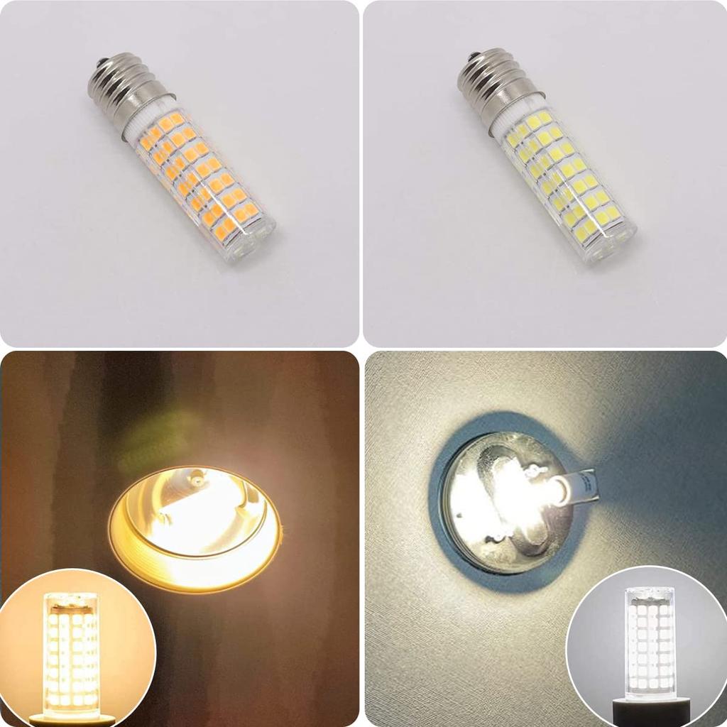 E17 LED Bulb, 6W, Dimmable, E17 Base, Equivalent to 60W Halogen Lamp, Warm White 3000K (2-Pack)