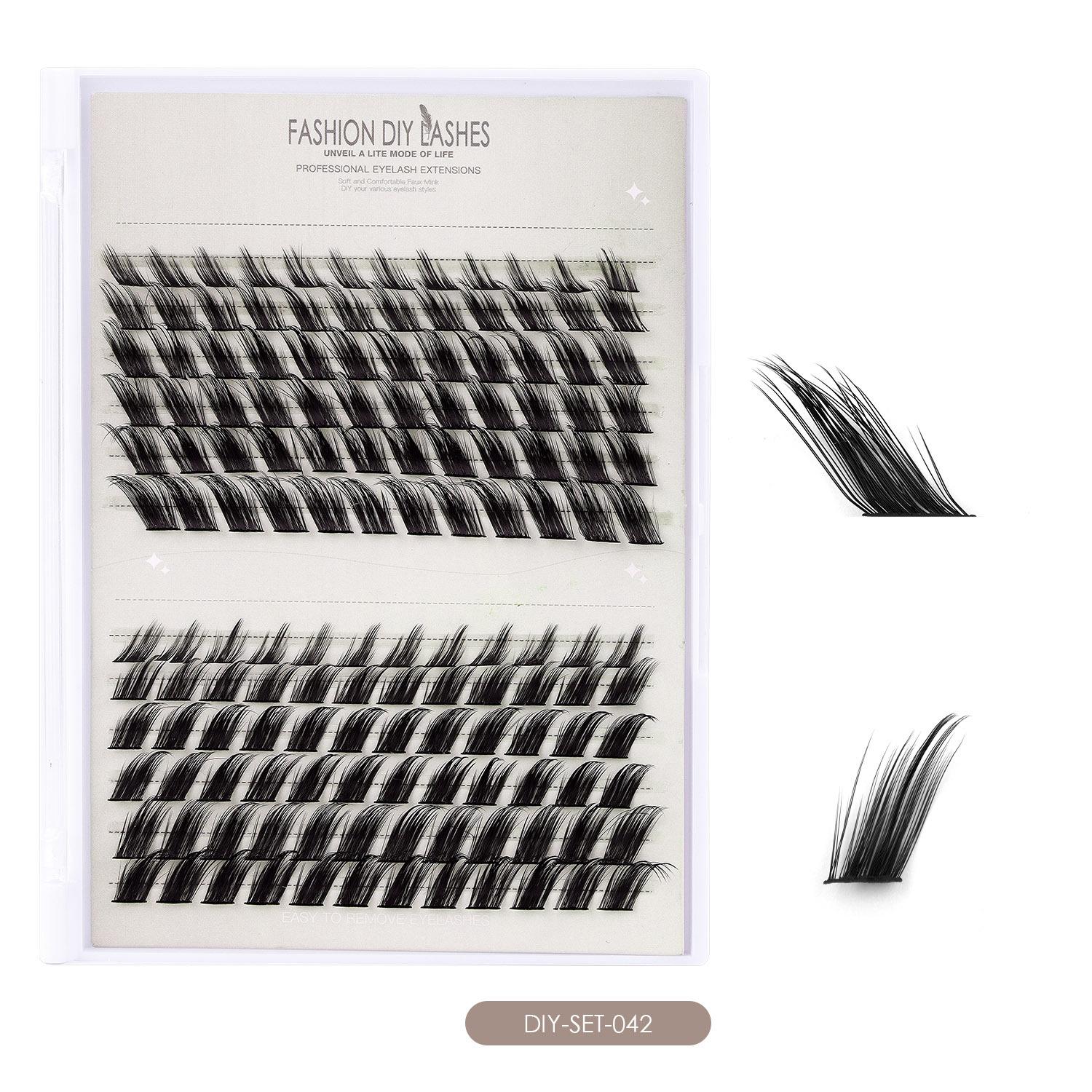 

D Song Single Tuft Hair Diy False Eyelashes Oblique Flying Eyelashes Self-Married Eyelashes Glue Set