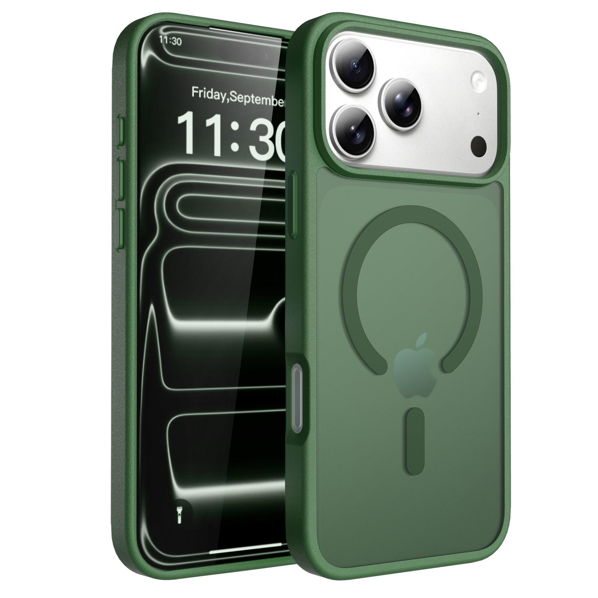 For IPhone17pm Mobile Phone Case Magnetic Skin Feel 16 Anti-fall Matte 14 for Apple 15promax Protective Case For  iPhone17