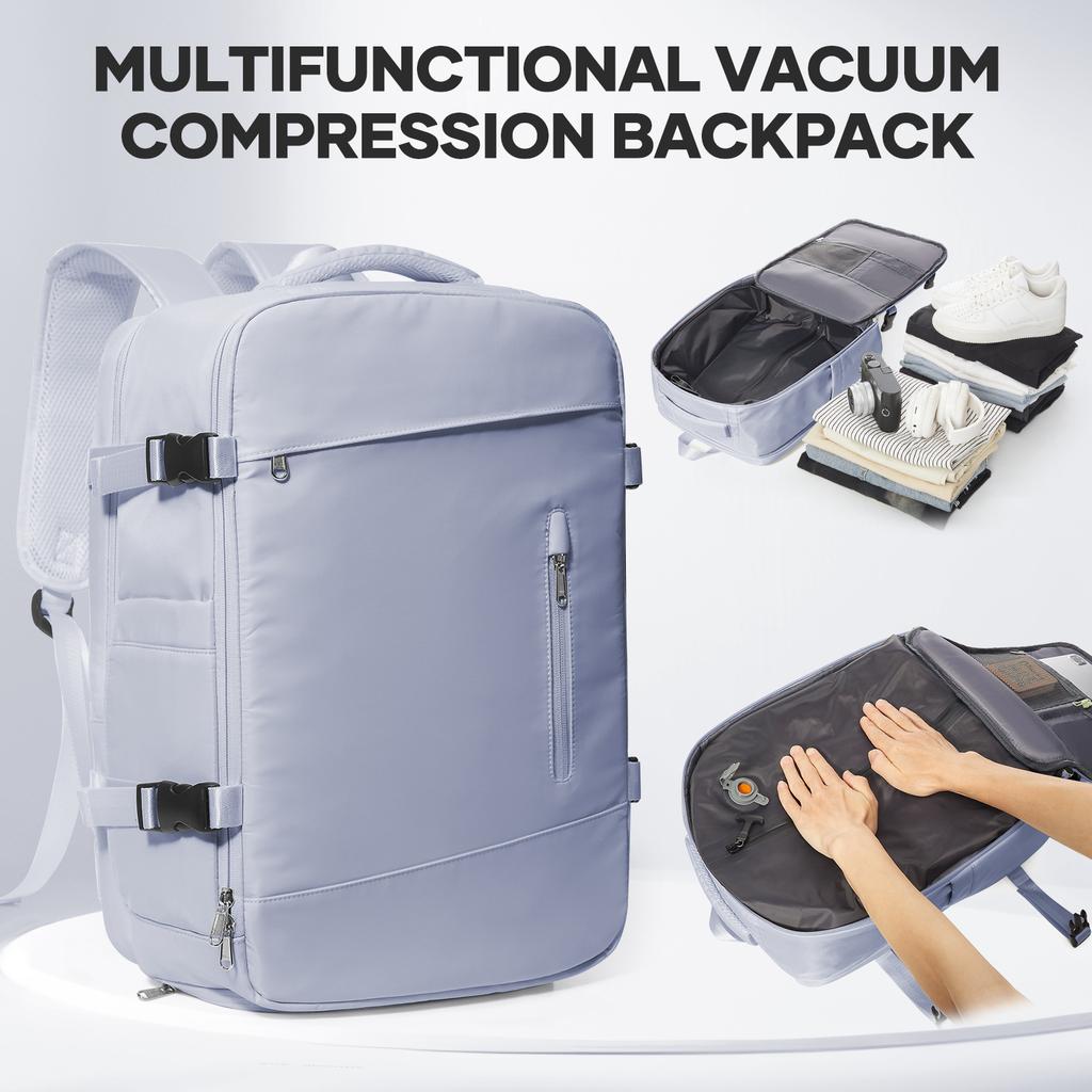 Vacuum Compression Backpack Large Capacity Travel Business Use, Cabin Carry On Backpack Durable Travel Backpack Hiking Daypacks