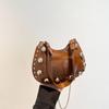 Crossbody Bag Rivets PU Underarm Bag Small Pack Shoulder Bag Portable Punk Style Handbags  Girls