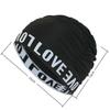 Women'S Pleated Swimming Cap With Love Print, Soft & Comfortable, Long Hair & Ear Protection For Adults, Non-Slip & Extra Large