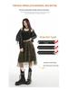 Hoher Taille Flauschiger Netz-Midirock mit Holzohr-Spitzen-Patchwork für Damen - Frühjahrskollektion 2026