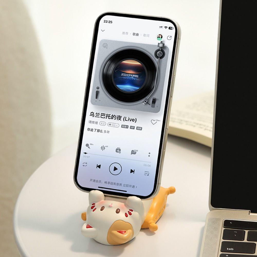 Resin Glasses Storage Holder Lying Cat Shape Desktop Ornaments Cute Phone Holder Home Decor