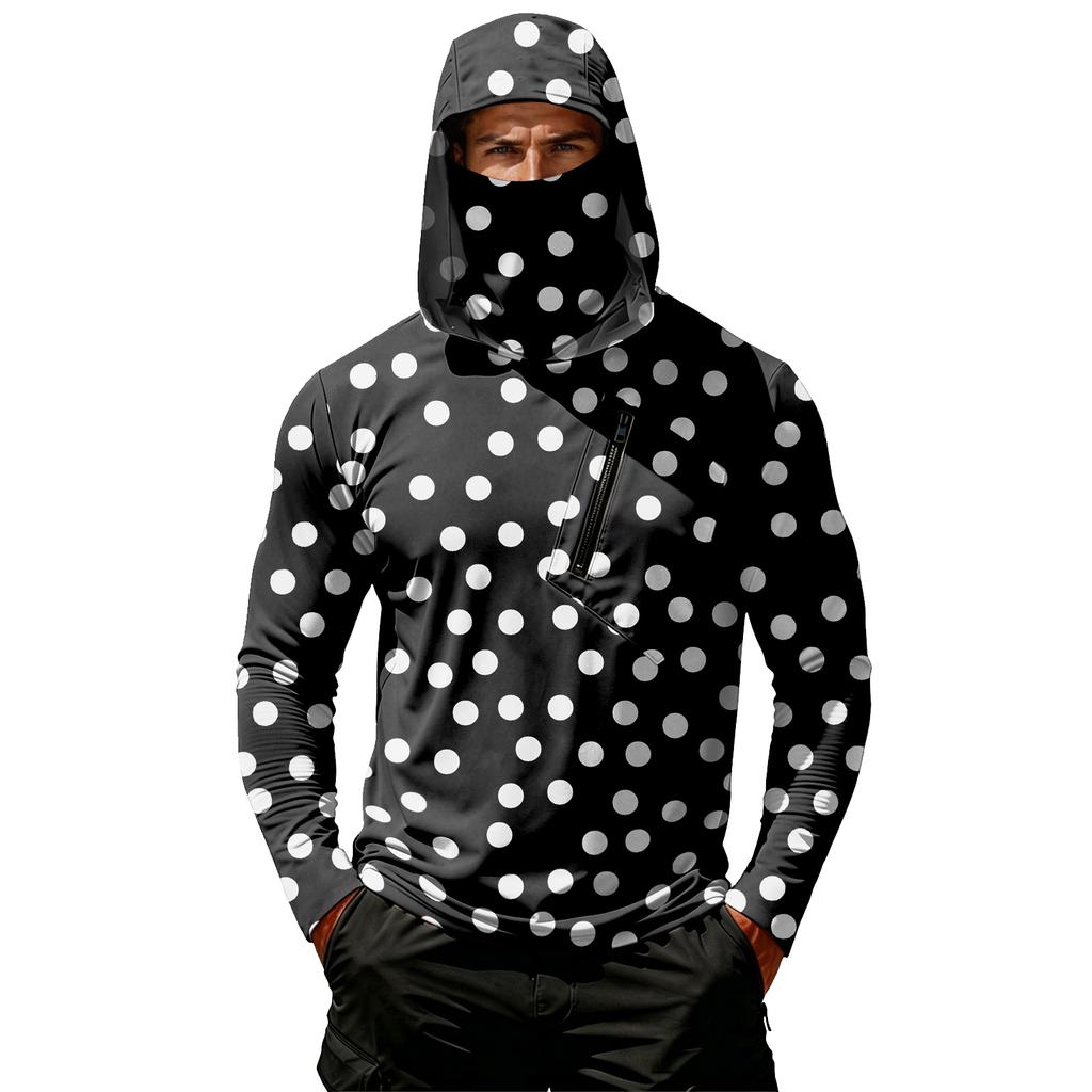 Men's Casual Hooded Long Sleeve Sunscreen Top