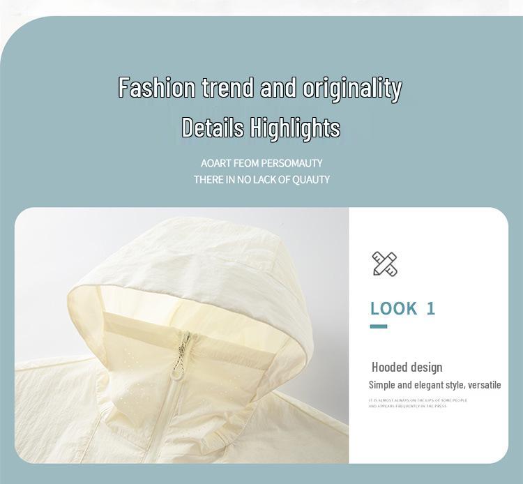 Unisex Summer 2025 Sunscreen Jacket - Lightweight, Breathable, Sun Protection for Men & Women