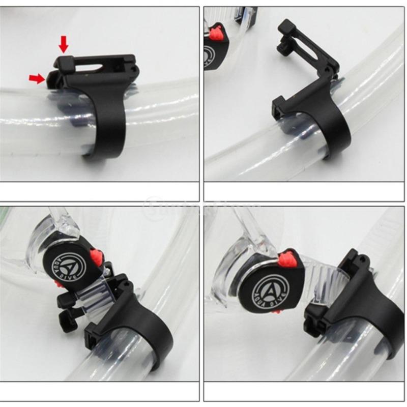 Universal Diving Silicone Snorkel Buckle Snorkel Mask Keeper Holder Retainer For Scuba Diving Goggles Silicone Tube Plastic Clip