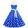 Retro Hepburn-Style Polka Dot Swing Dress