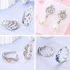New 925 Silver Hoop Earrings Zircon Irregularity Drop Earring Stud For Original Women Birthday Party Fine Jewelry Gifts