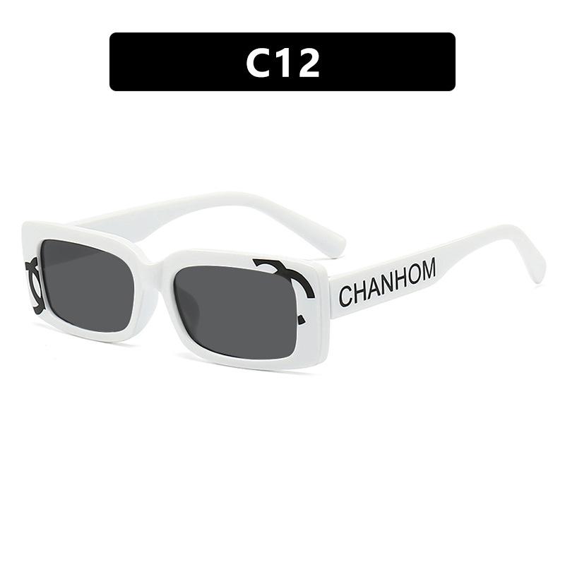 

High Quality Printed letters small frame square sunglasses new retro sunglasses ladies Korean trend sunglasses fashion wear street shooting