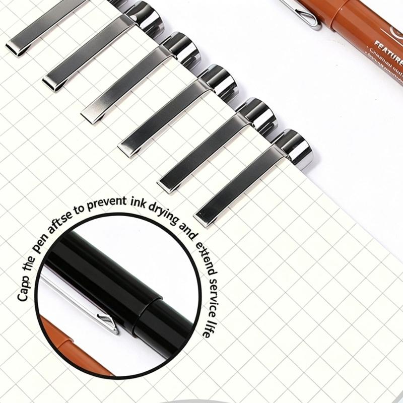 Fine Tip Brush Liner Pen with Extra-Fine Soft Tip for Sketch Practice, Illustration Work, and Daily Art Study Use