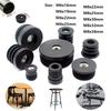 4Pcs Black Plastic Round Caps M6 M8 Hole Nut Plug Protection Gasket Dust Seal End Cover Caps For Chairs Furniture Accessory