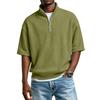 Men's Casual Quarter-Zip Short-Sleeve Top