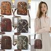 Women Fashion Bohemian Style Printed Phone Bag Ethnic Style PU Leather Single Shoulder Bag Luxury Versatile Handbag For Ladies