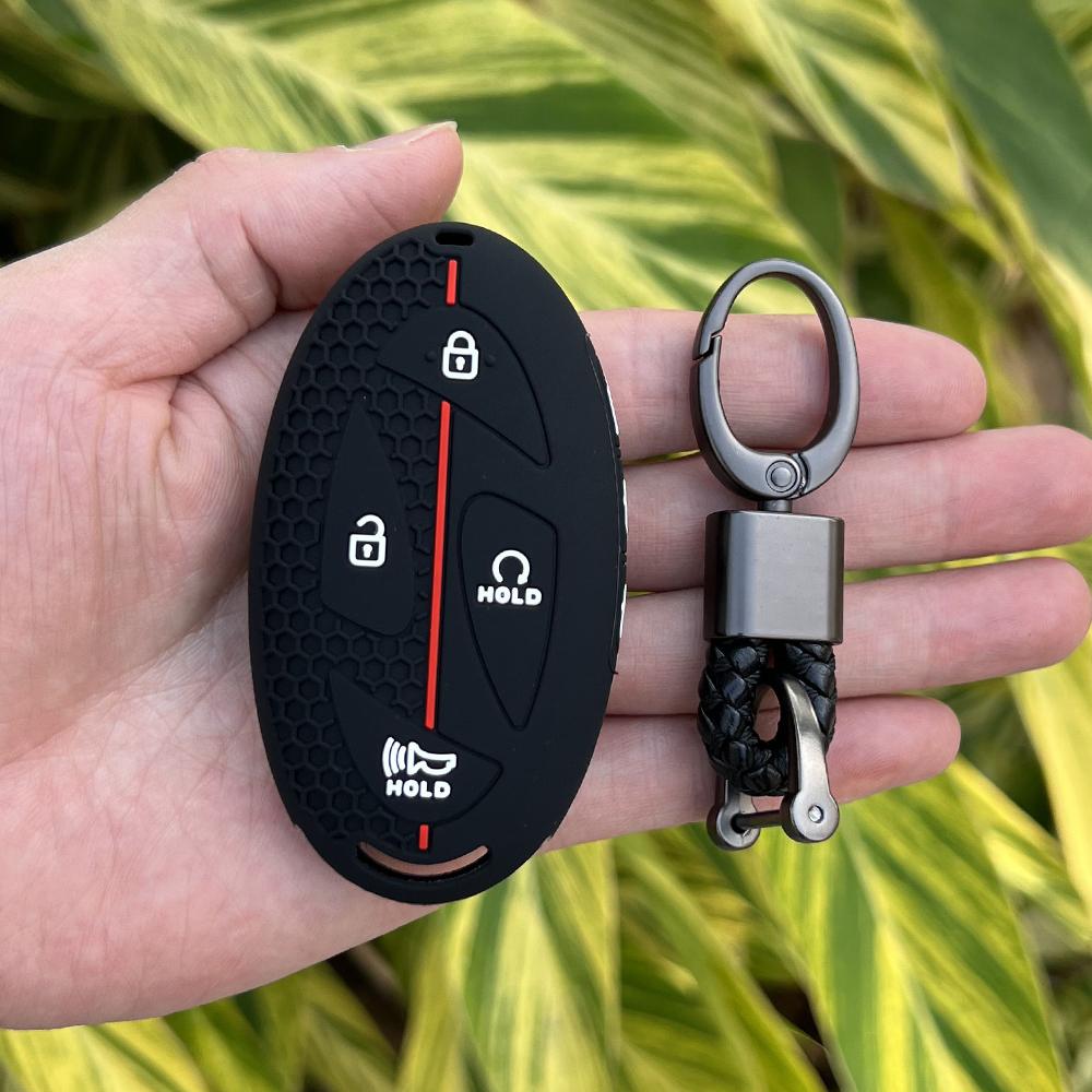 Silicone Car Key Case Holder Shell Soft Remote Cover Protector For Hyundai Ioniq 6 Grandeur Gn7 Kona Ev  Lonic 6 Keychain