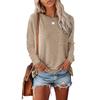 Ladies' New Versatile Work Four Seasons Leisure Daily Sexy Beautiful Loose Top Long Sleeve T-Shirt