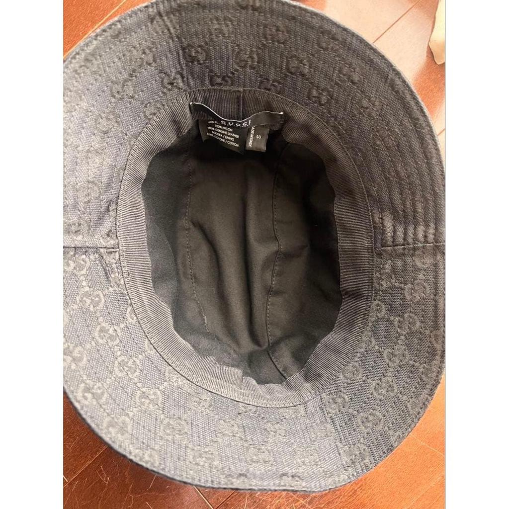 Used GUCCI GG Pattern Bucket Hat Black