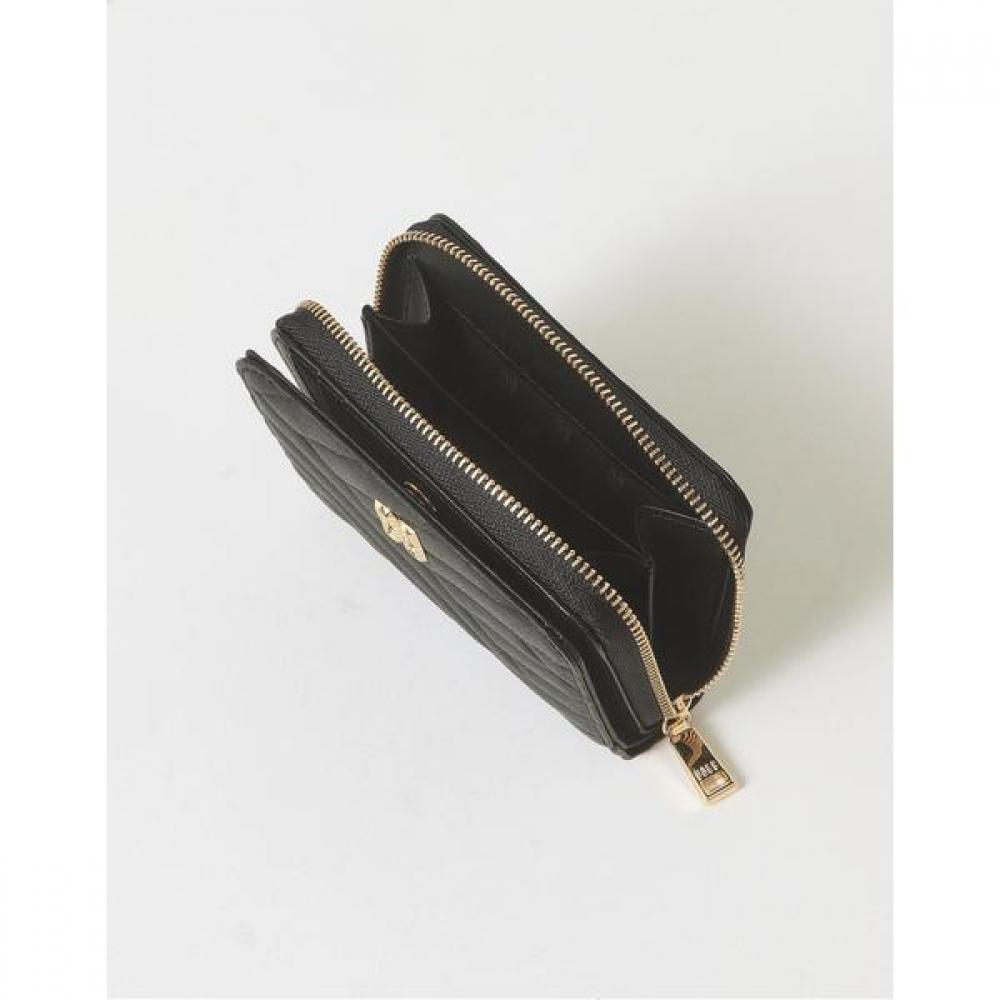 Daks Wallet Black Carlisle Embossed Leather Gold Dd Zipper Wallet