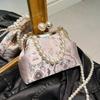 New Chinese Style Small Bag Women's Spring and Summer New Pearl Handbag Design Sense Versatile Foreign Style Messenger Bag