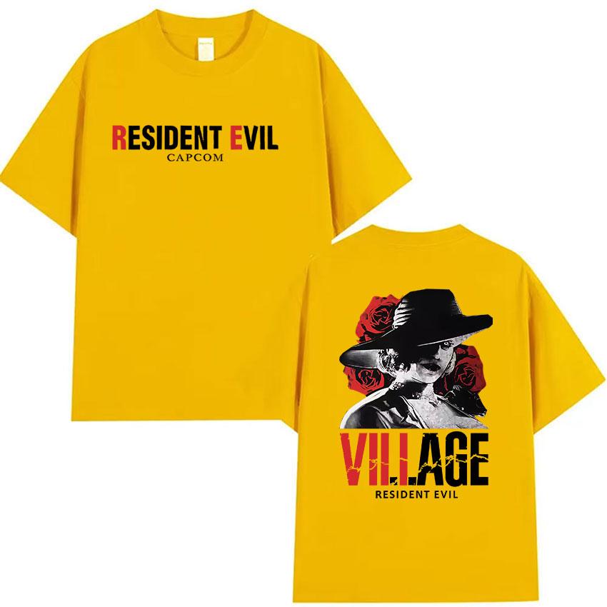 Heißes Spiel Resident Evil Merch T-Shirts Herren Damen Vintage Hohe Qualität Mode T-Shirt Sommer Baumwolle Übergroße T-Shirts Streetwear
