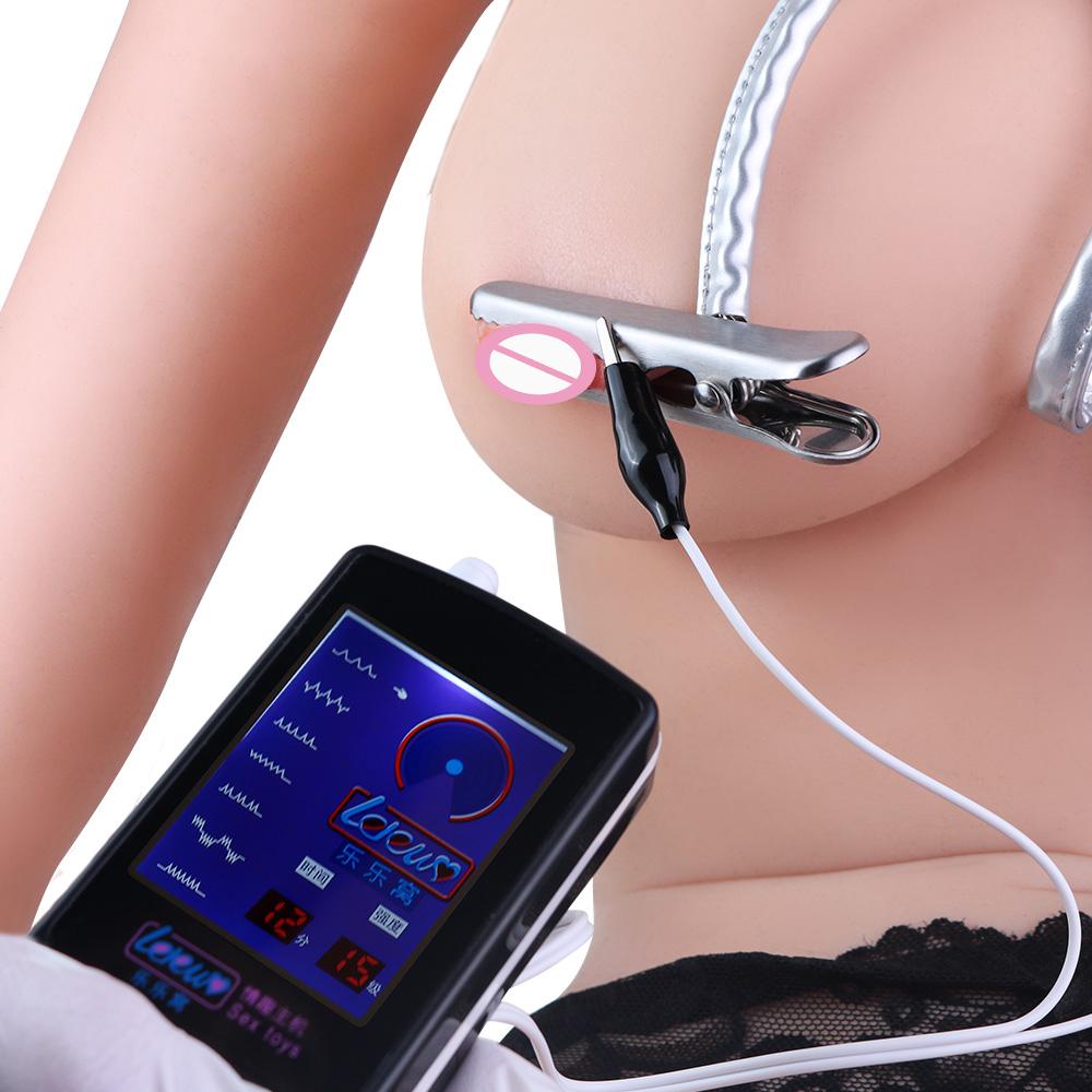 QKKQ 3 Clips Metal Alligator Nipple Clamps with Mouth Clamp Nipple Pain and Electro Stimulation BDSM Clamps for Women Men