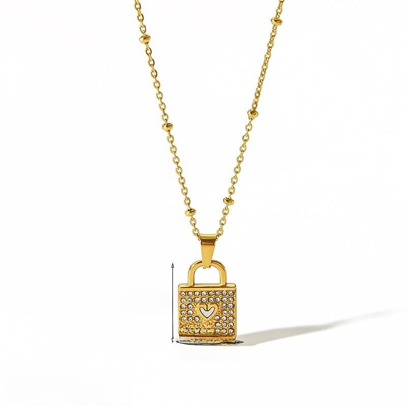 Style Geometric Star Pendant Necklace With Diamond Inlay For Women