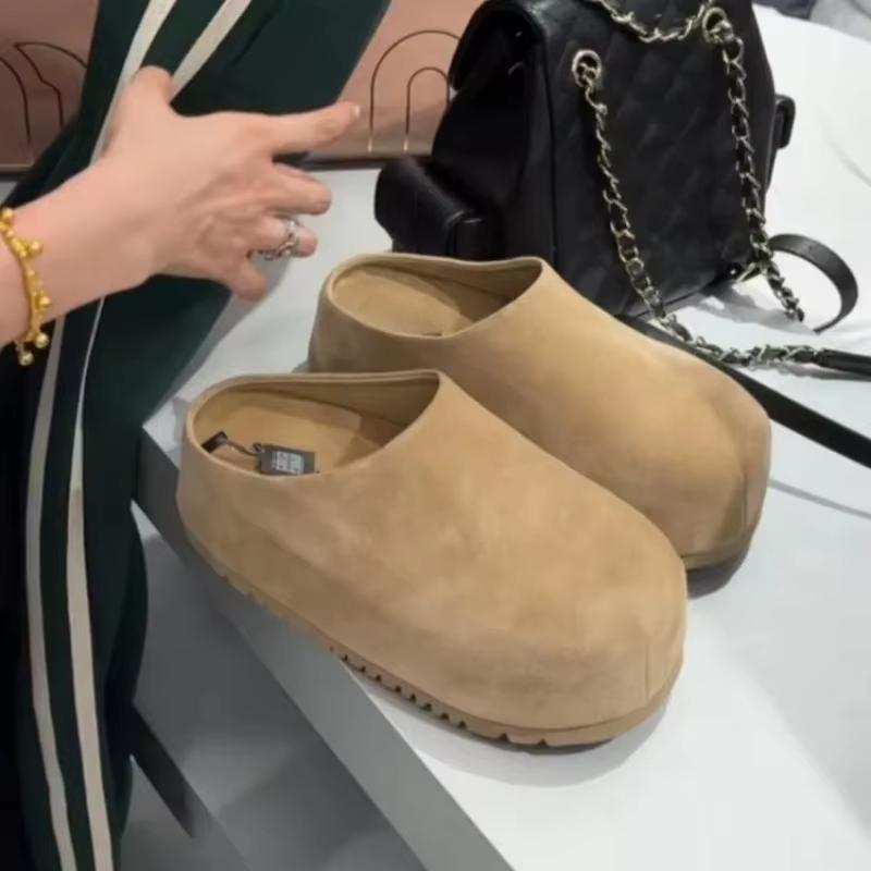 

Модная обувь женская 2024 Клоги с круглым носком на платформе Слипоны На каждый день Новые летние криперы Слипоны Удобные лаконичные шлепанцы 40