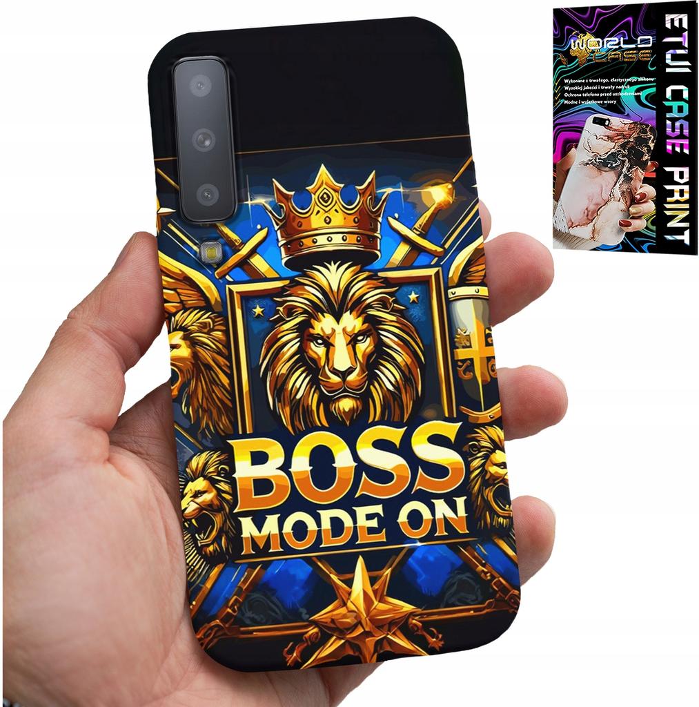 Etui Do Samsung A7 2018 - Boss Lew Z Koroną Na Tarczy Case + Folia