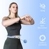 Smarter gewichteter Hula-Hoop, Massage-Hula-Ring mit 16 abnehmbaren Knoten, 360 Grad automatisch rotierender Ball, Digitaler Zähler Hellblau
