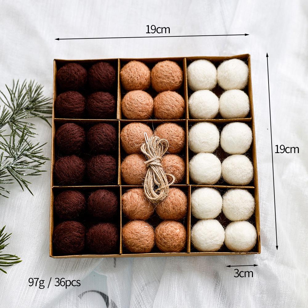 Christmas Ornament Set: Flocked & Painted Hanging Balls In Gift Box for Tree Decoration