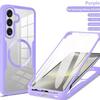 Magnetic Adsorption Transparent Case for Samsung S26/S25FE/S22/S24/S23 Ultra/A17/A16A - Full Coverage
