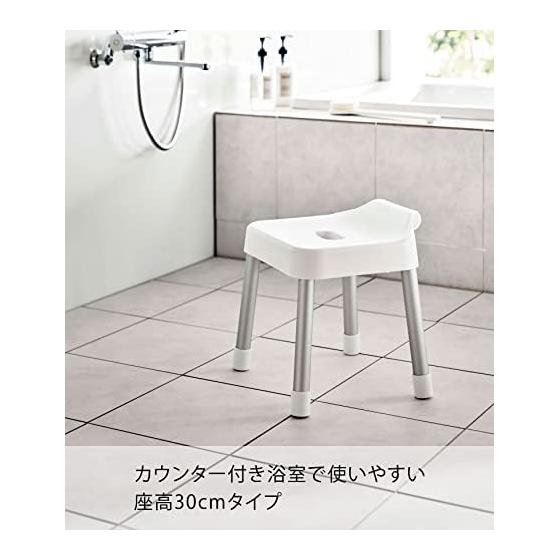 Yamazaki Jitsugyo Hanging Bath Chair SH30 White Approx. W33 x D31.5 x H34cm (Seating Height: Approx. 30cm) MIST MIST Breathable and easy to dry 7307