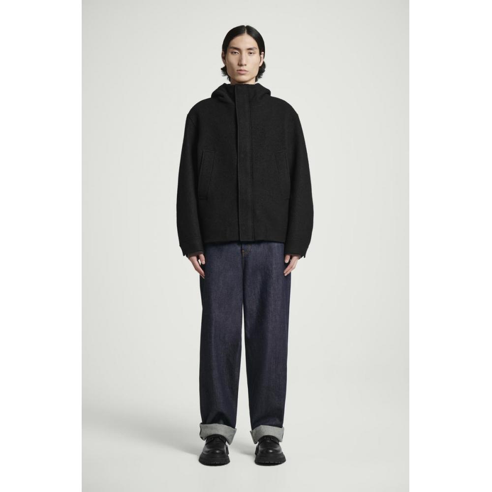 COS Japan Funnel Neck Wool Hooded Jacket