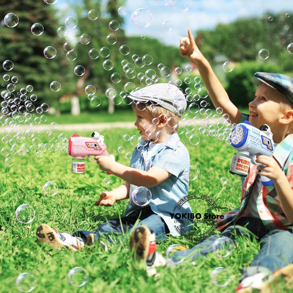 Automaatne Mullipüstol Lastele Väikelastele, 8 Auguga Pardi Mullimasin Püstol LED Valgusega Mullipuhumismasin Väljas Mängitavad Mullimänguasjad
