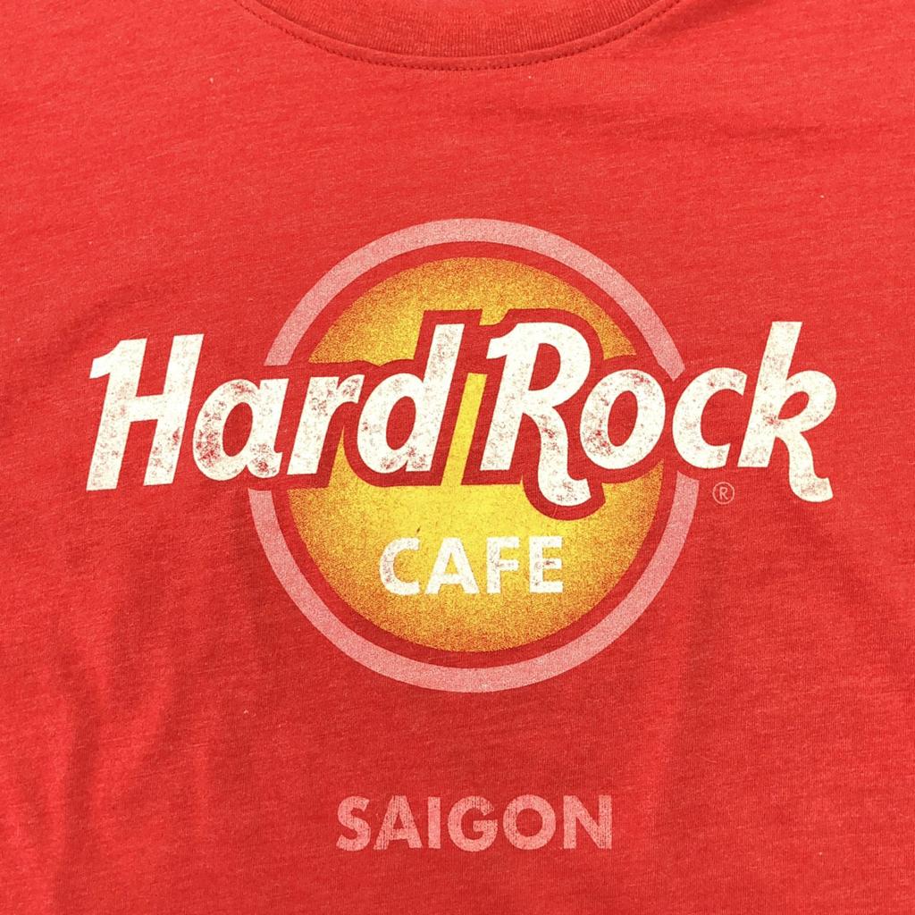 HARD ROCK CAFE Print Pattern Short sleeve T-shirt XXL Red Biggs Women Used