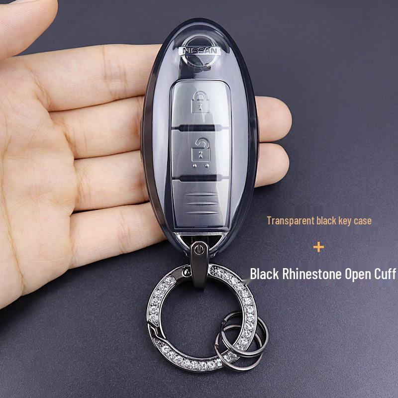 Nissan Schlüsselhülle: Ultradünn, Transparent, Passt für Qashqai, Sylphy, Tiida, X-Trail, Kicks, Terra, Navara, Teana.