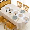 Toalha de Mesa Impermeável em PVC para Mesas Retangulares e Quadradas – À Prova de Óleo, Resistente ao Calor, Limpa com Pano, Não Desbota Tapete para Mesa de Cozinha e Sala de Jantar