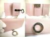 Authentic BVLGARI Light Pink Leather Logo Clip 6 Pics Key Chain #b031  Open Box