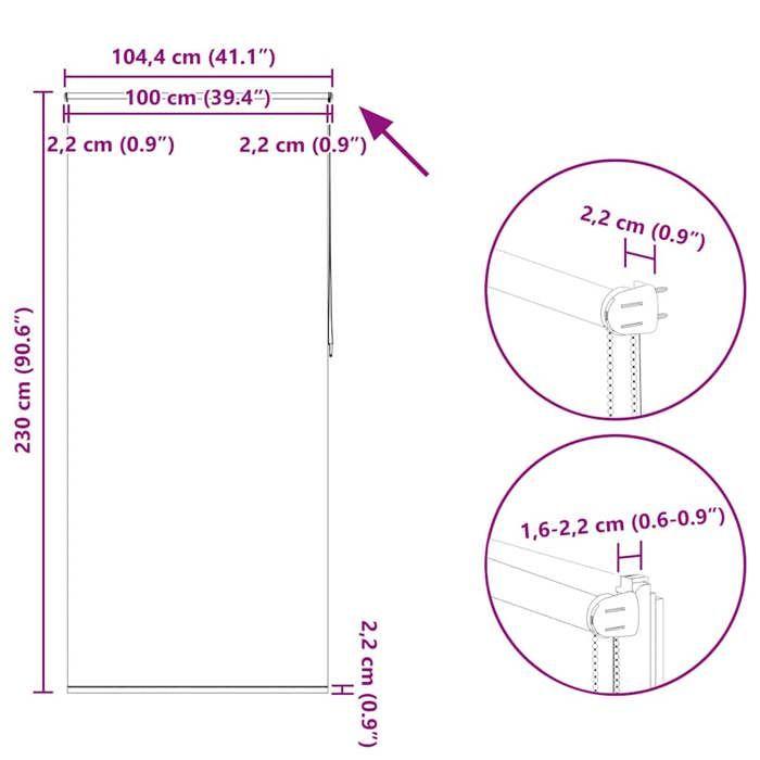 Store enrouleur occultant 100 x 230 cm crème 240153