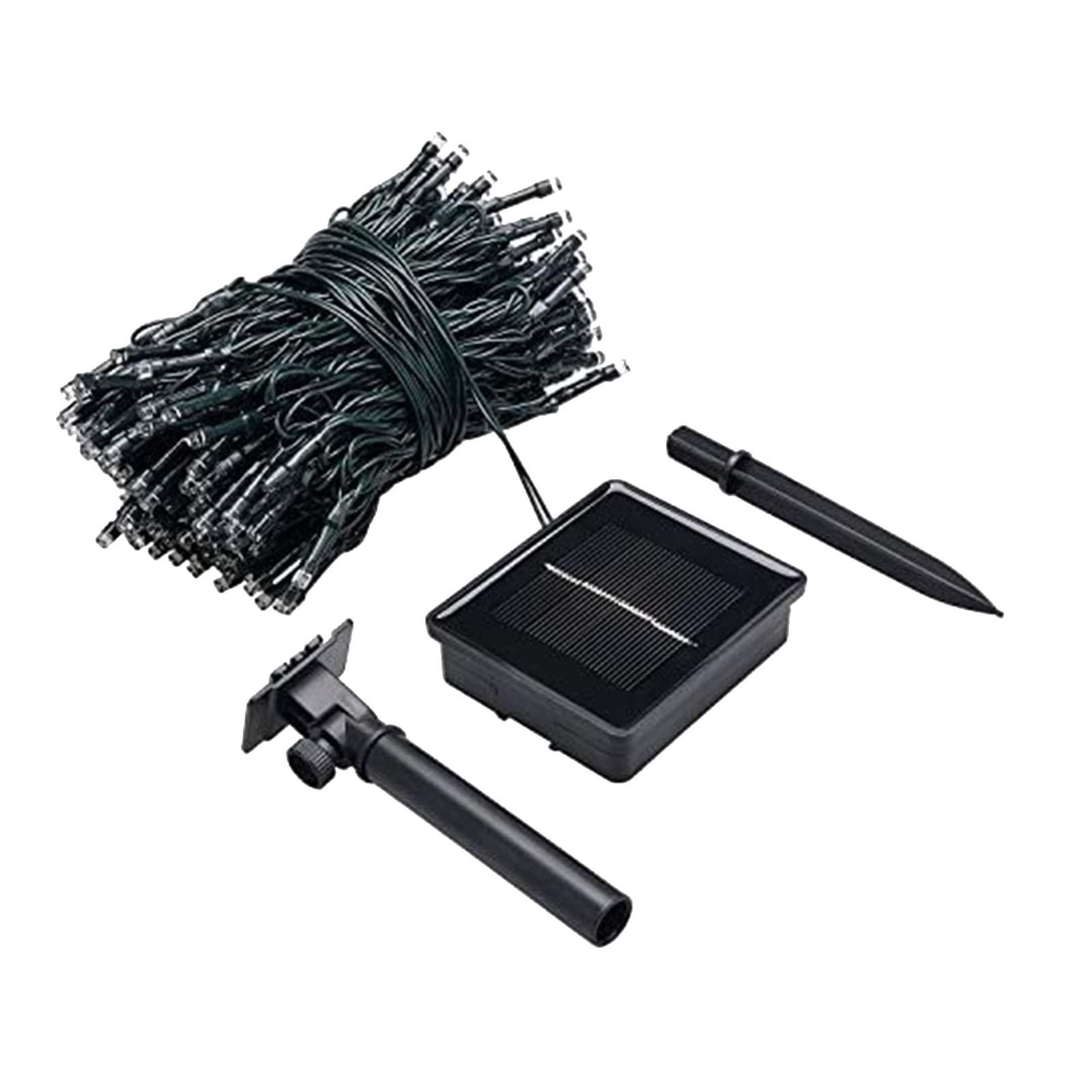 

Солнечные гирлянды 200 шт. Светодиодные фонари 22 м Солнечные фонари Водонепроницаемые уличные гирлянды для внутреннего сада, украшения свадебной вечеринки One Size чёрный