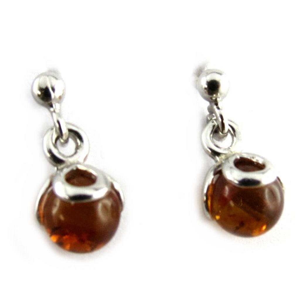 Les Trésors De Lily [N1979] - Amber 'Inspiration' Silver Earrings (rhodium-plated) - 15x7 Mm